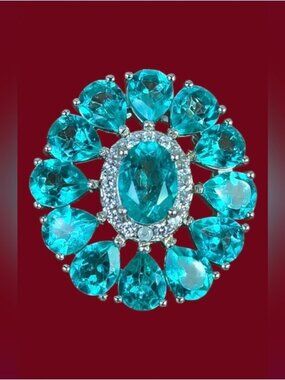 925 Sterling Silver Oval Pendant 1.9x2.1cm with Natural Apatite